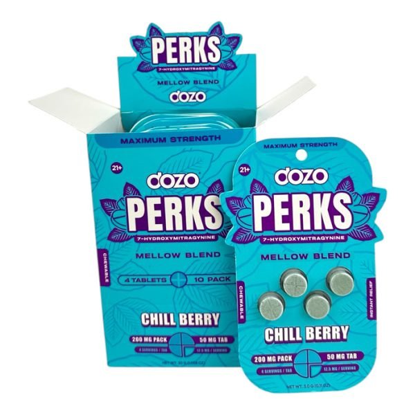 Dozo PERKS 7-Hydroxy Tablets Euphoria Blend 200mg - 10ct