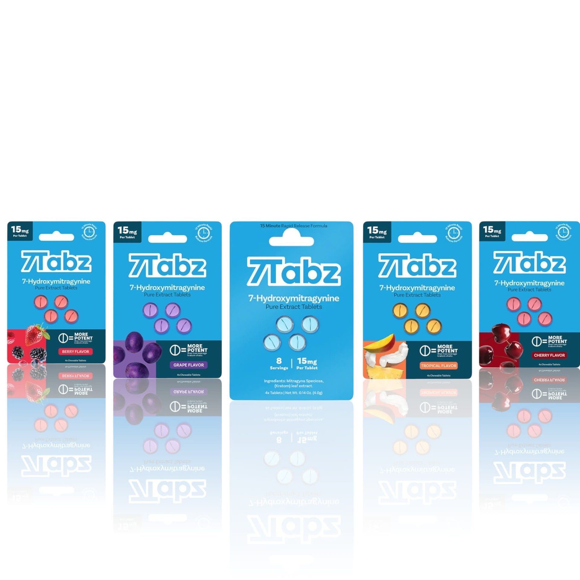 Multiple packages of ZTabz on a white background