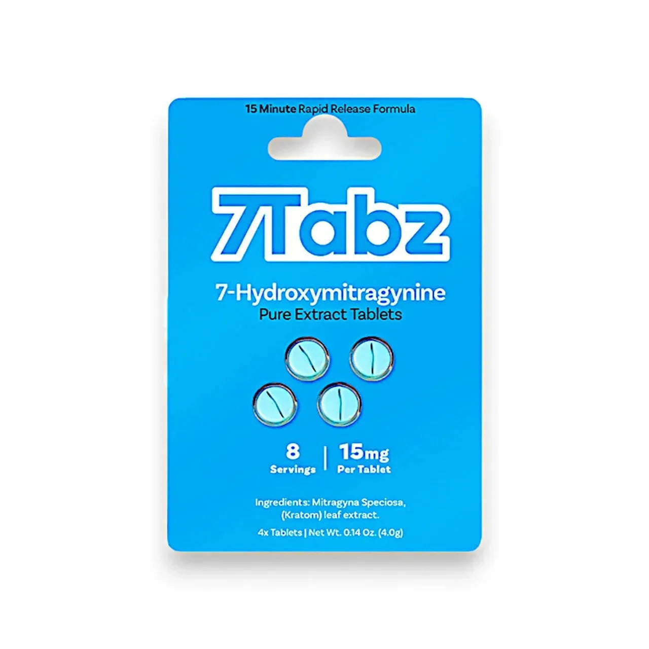 7Tabz 7-Hydroxymitragynine Kratom Tablets 15mg (4ct) - Coastal Kratom Co