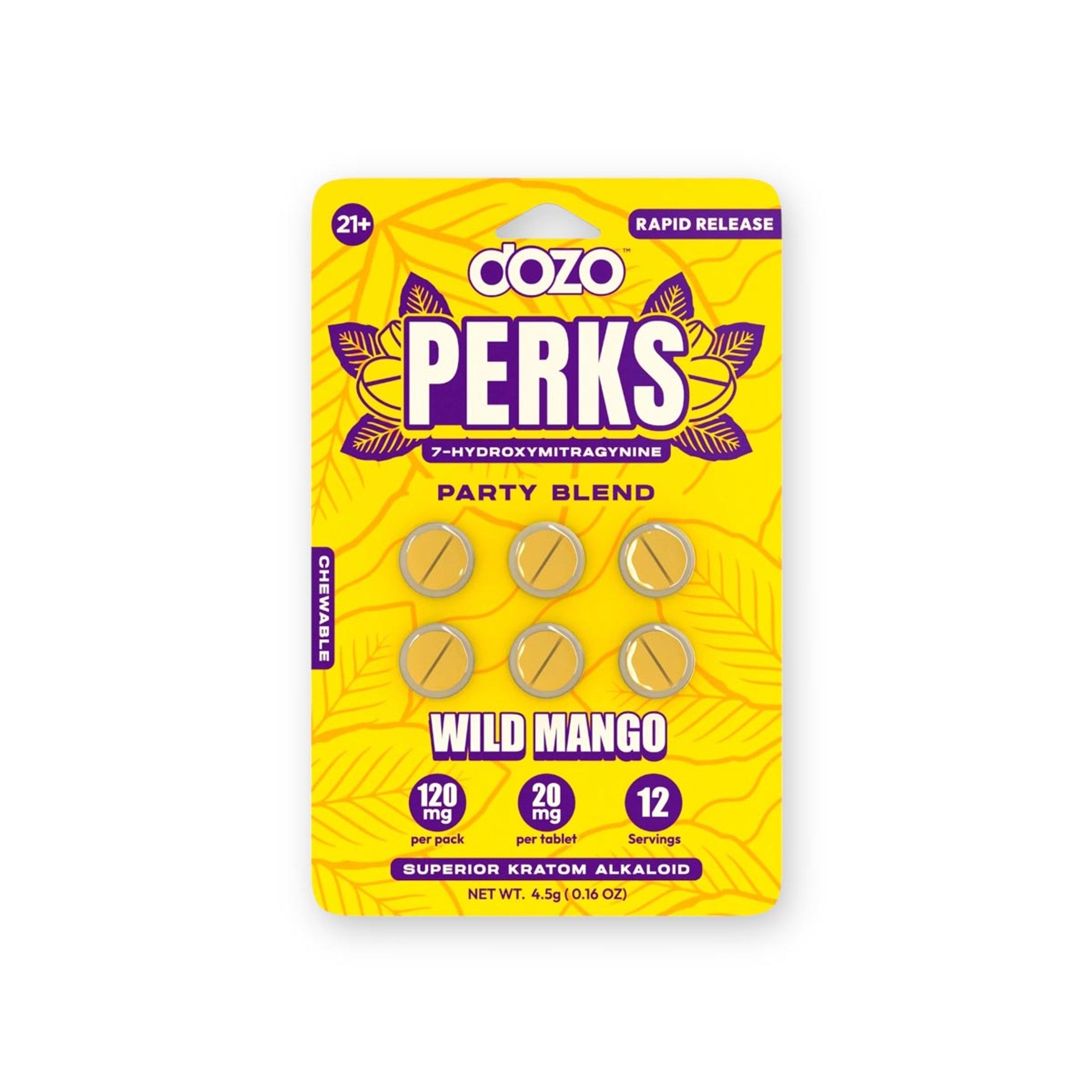 Dozo PERKS 7-Hydroxy Tablets 120mg (6pk)