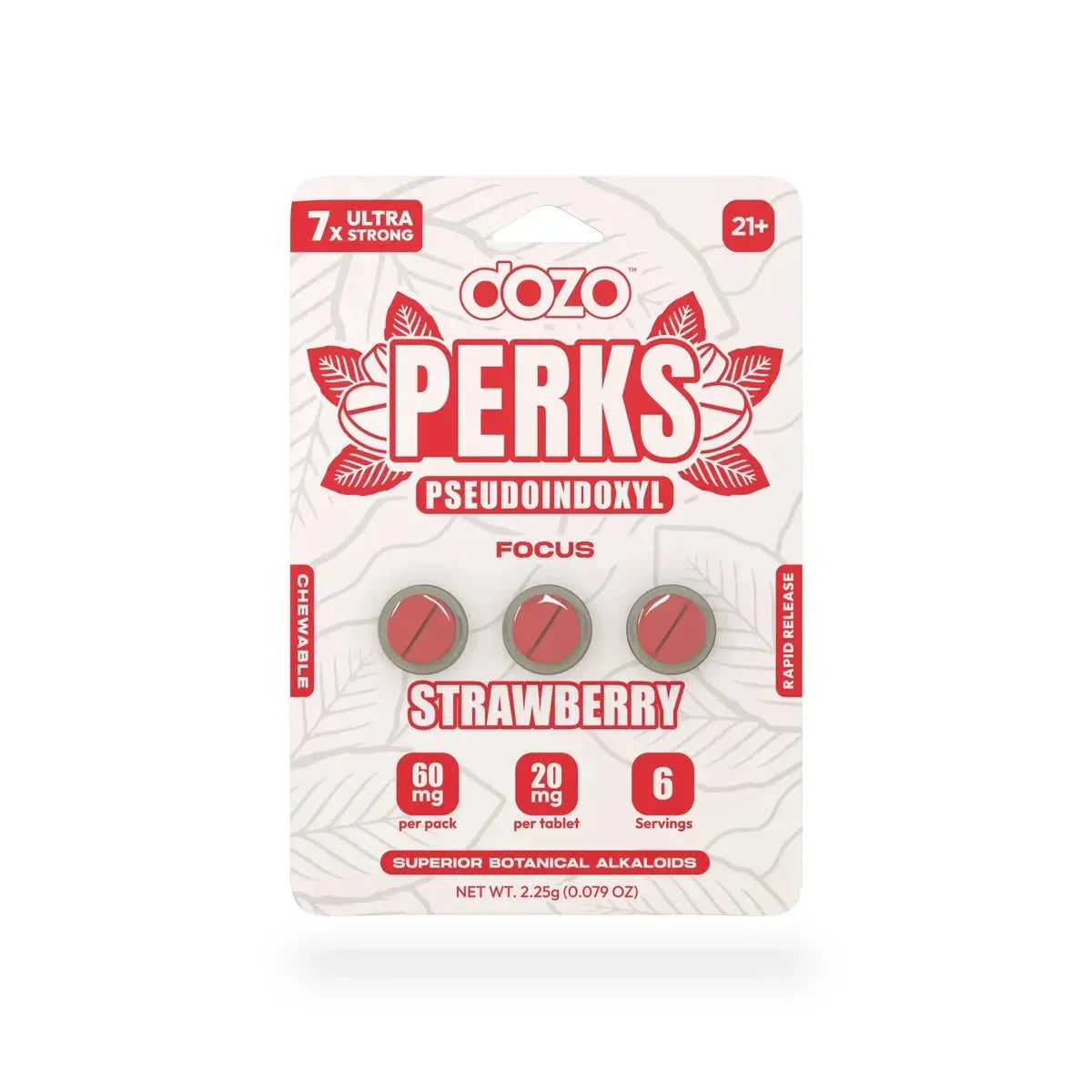Dozo PERKS PSEUDOINDOXYL Tablets 60mg Display 10Ct - Coastal Kratom Co