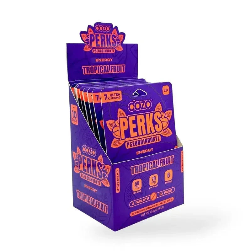 Dozo PERKS PSEUDOINDOXYL Tablets 60mg Display 10Ct - Coastal Kratom Co