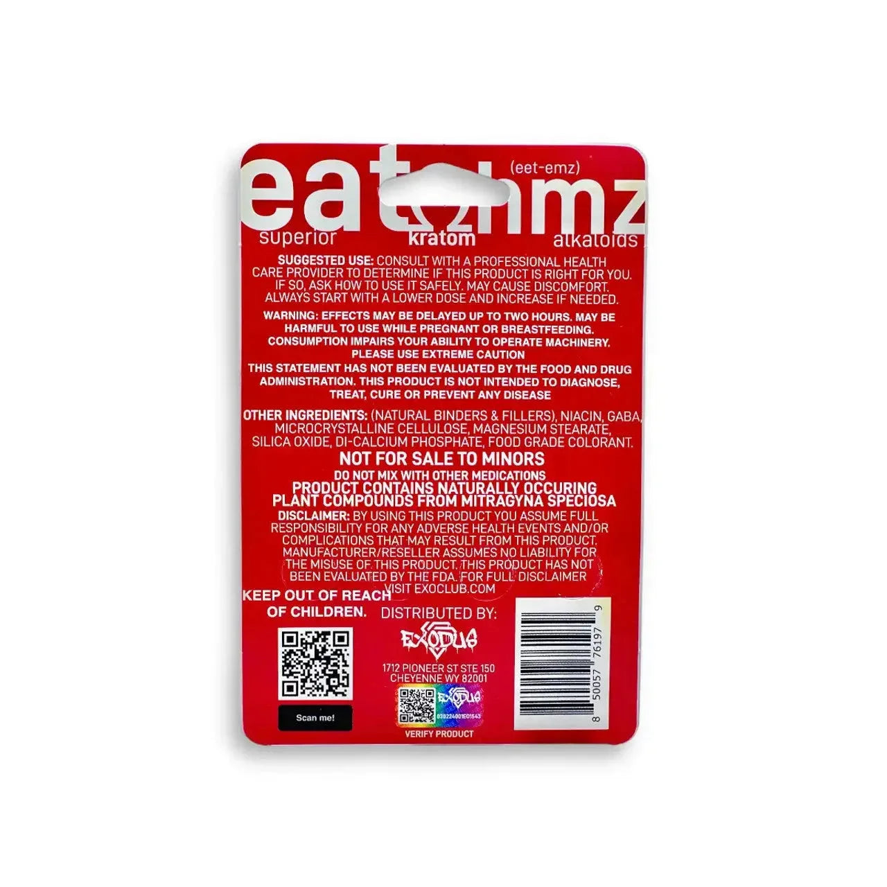 Eat Ohmz 7-Hydroxy Tablets 18mg Pack - Coastal Kratom Co