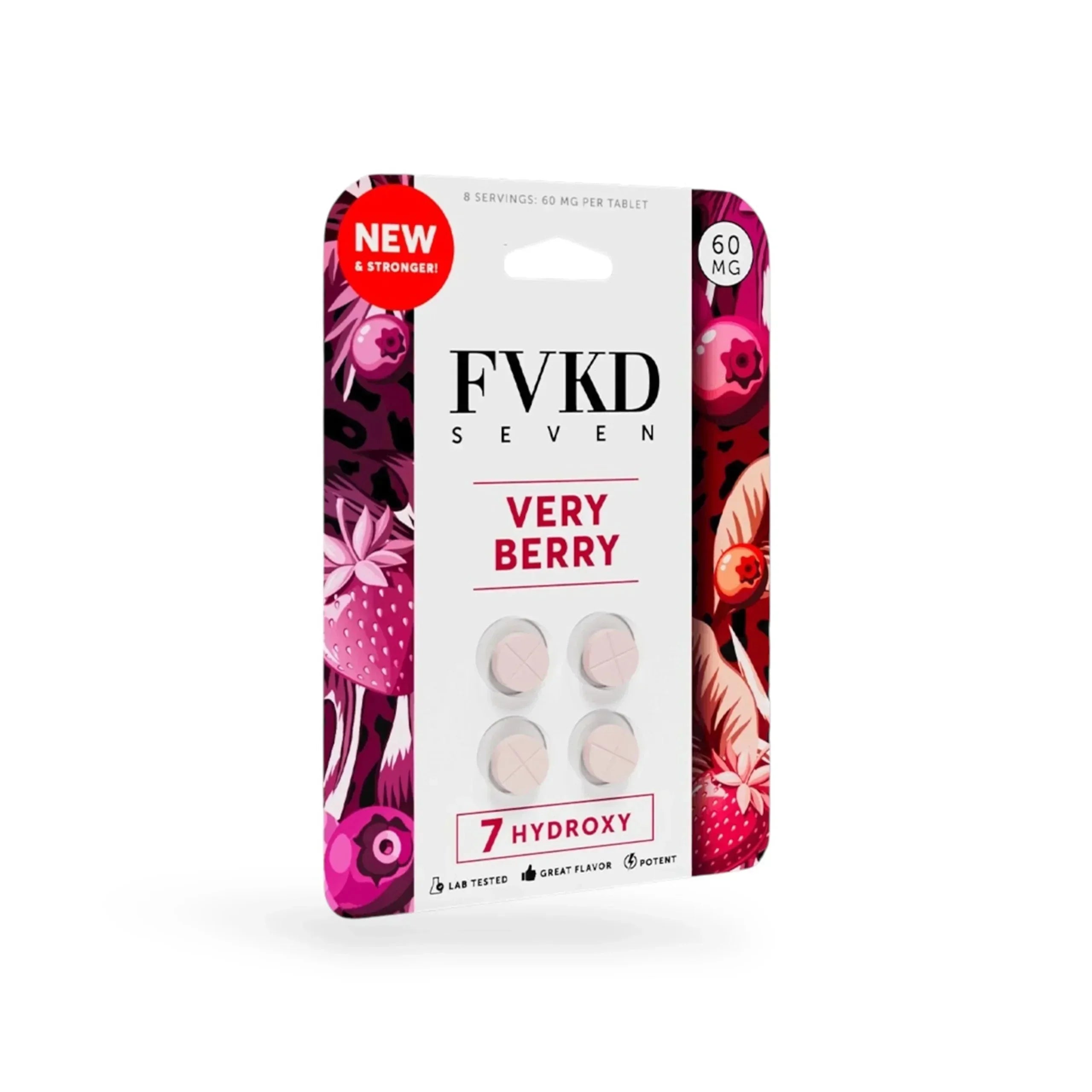 FVKD SEVEN 7-Hydroxy Chewable Tablets 60mg 4pk (10-Pack Display) - Coastal Kratom Co