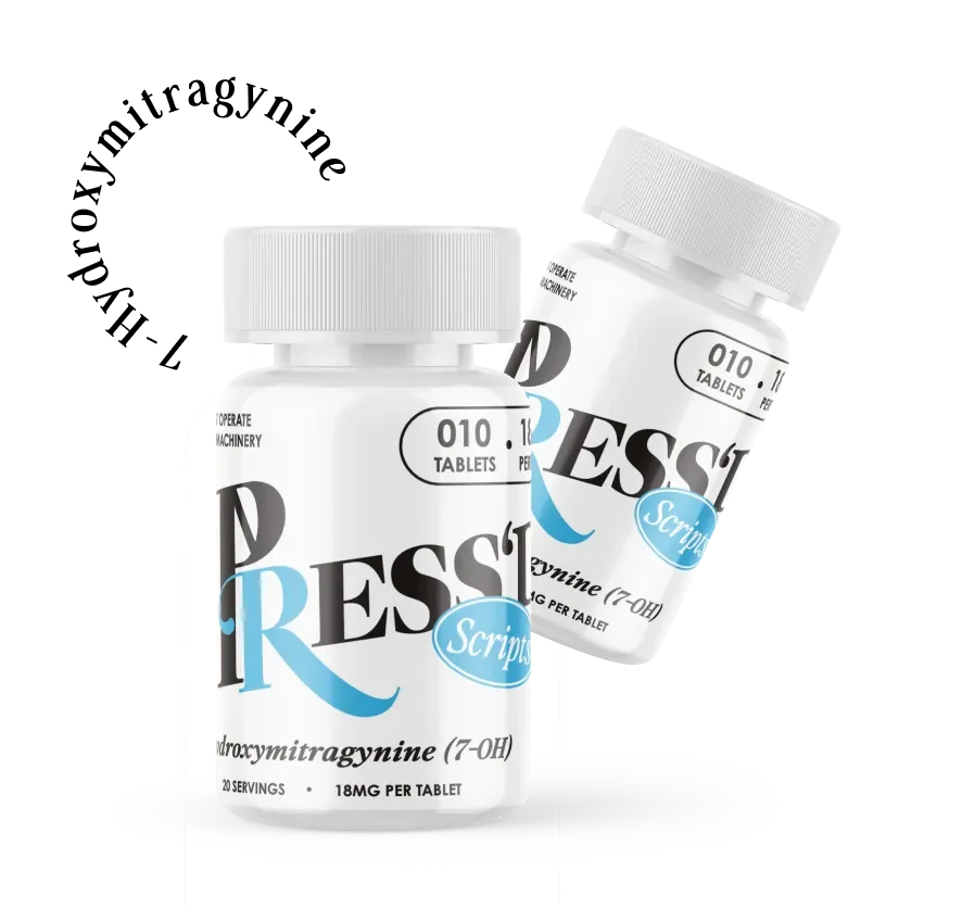 PRESS'D Scripts 7-Hydroxymitragynine Tablets (10ct Jar) - Coastal Kratom Co