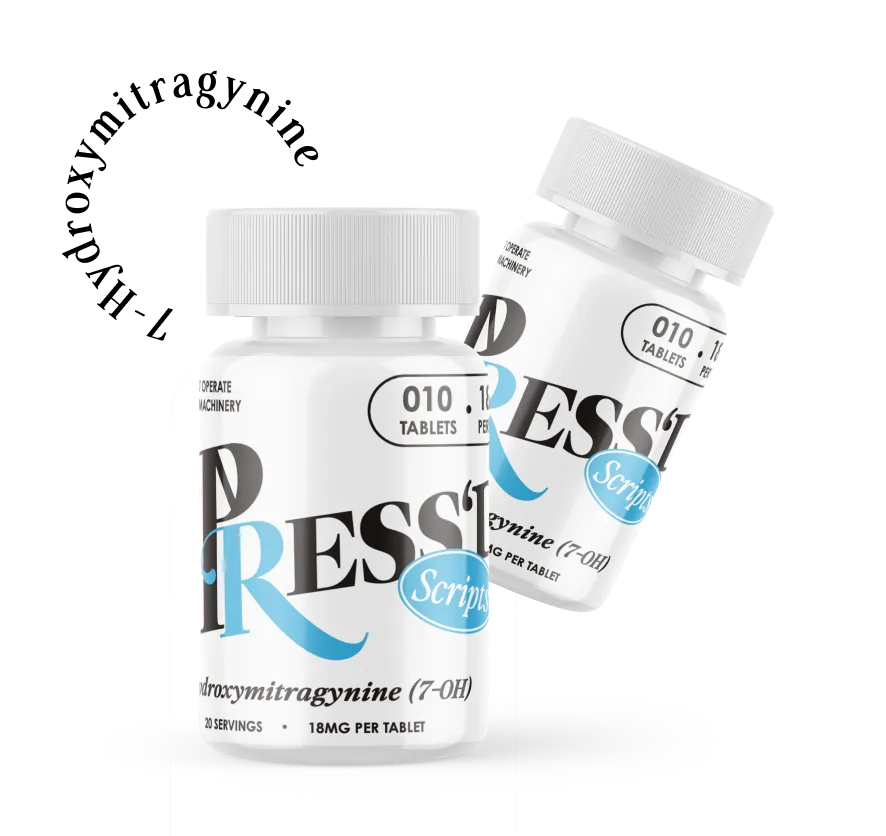 PRESS'D Scripts 7-Hydroxymitragynine Tablets 10ct Jar Coastal Hemp Co