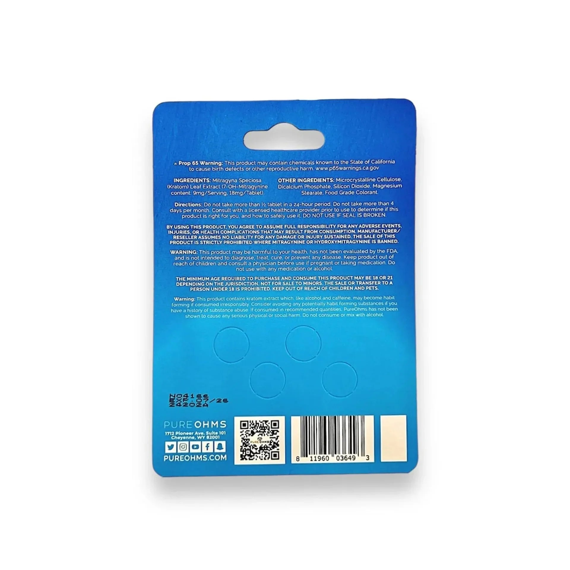 PURE OHMS 7-OH Tablets (4-Pk) - Coastal Kratom Co