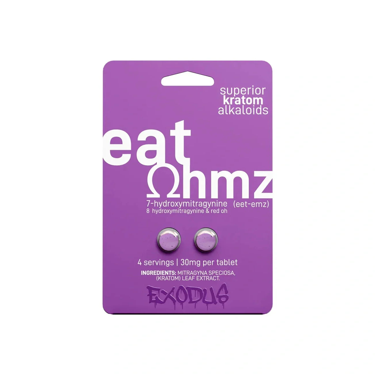 Eat Ohmz 7-OH 8-OH Red-OH Purple Kratom Tablets – 60mg – 2pk Exodus Labs Coastal Hemp Co