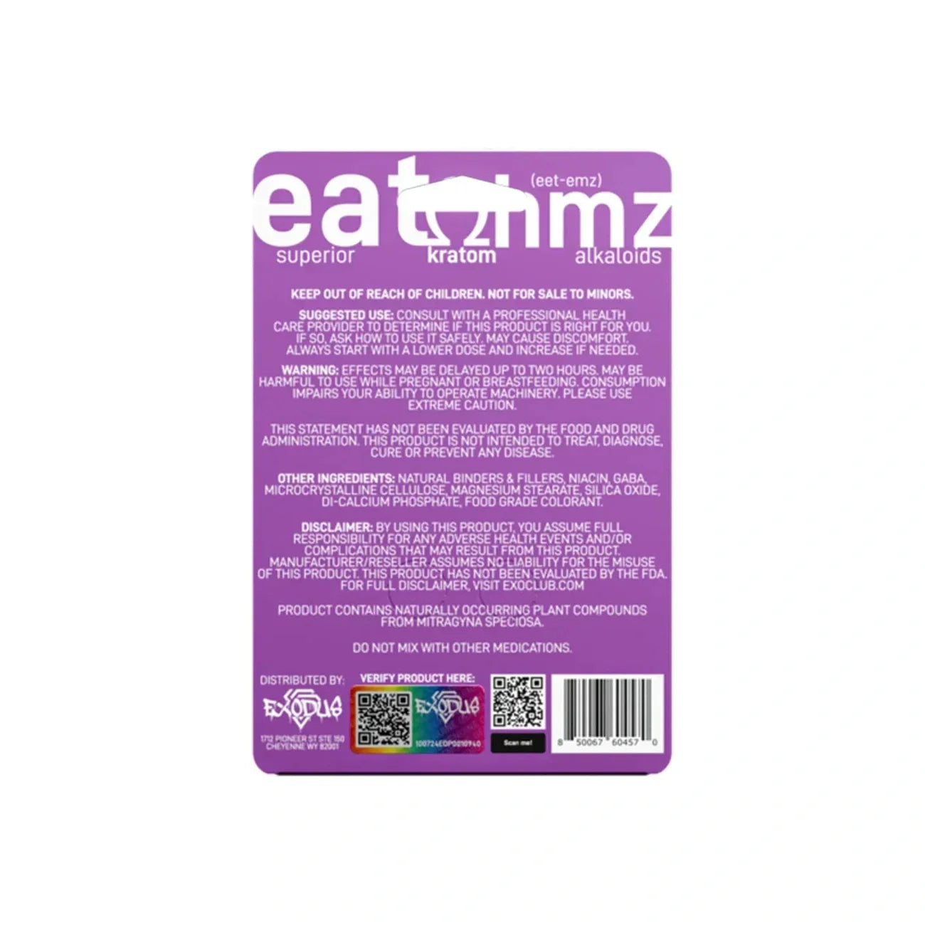 Eat Ohmz 7-OH 8-OH Red-OH Purple Kratom Tablets – 60mg – 2pk Exodus Labs Coastal Hemp Co