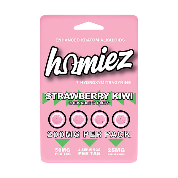 Homiez strawberry kiwi flavored chewable tablets