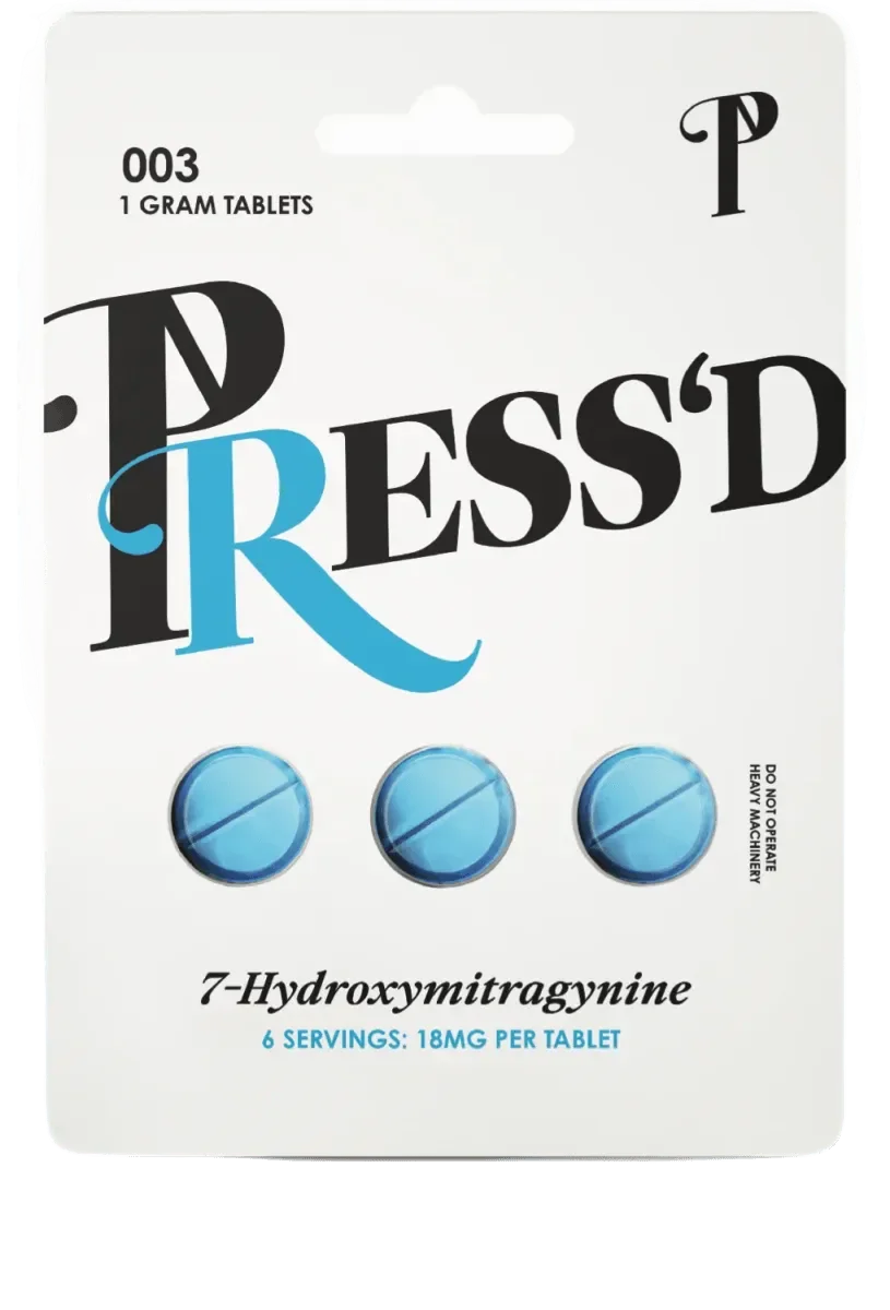 PRESS'D 7-Hydroxymitragynine Kratom Tablets Display (25 X 3 Packs) - Coastal Kratom Co