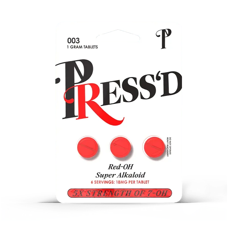 Press'd Red-OH Kratom Tablets (5X Strength) - Coastal Kratom Co