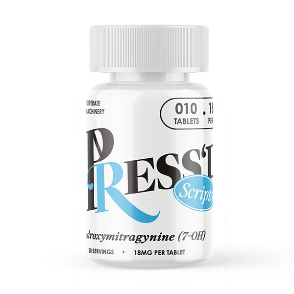 PRESS'D Scripts 7-Hydroxymitragynine Tablets (10ct Jar) 180mg