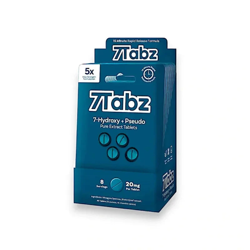 7Tabz 7-Hydroxy + Pseudo Tablets 20mg 10Pk Box - Coastal Kratom Co