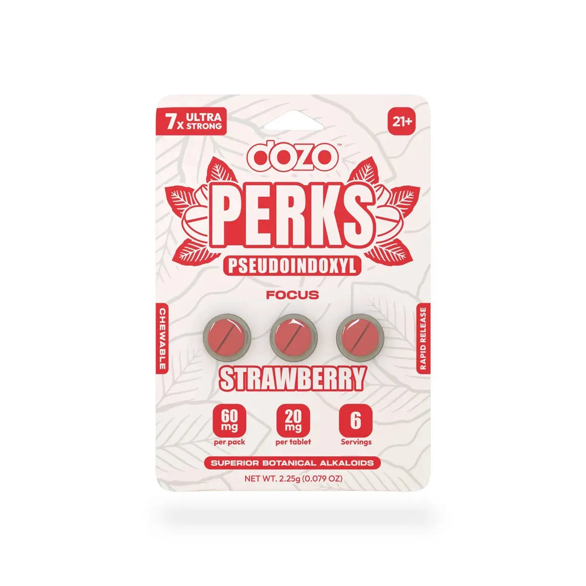 Dozo PERKS PSEUDOINDOXYL Tablets 20mg Dozo Coastal Hemp Co