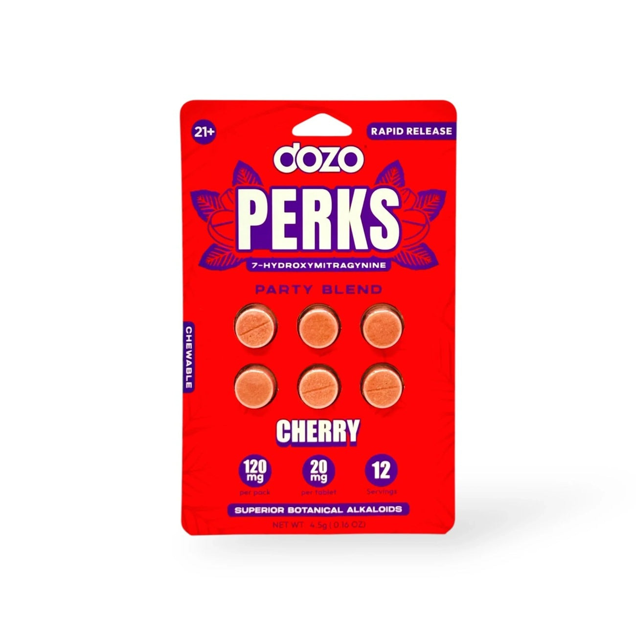 Dozo PERKS 7-Hydroxy Tablets 120mg 6pk Dozo Coastal Hemp Co