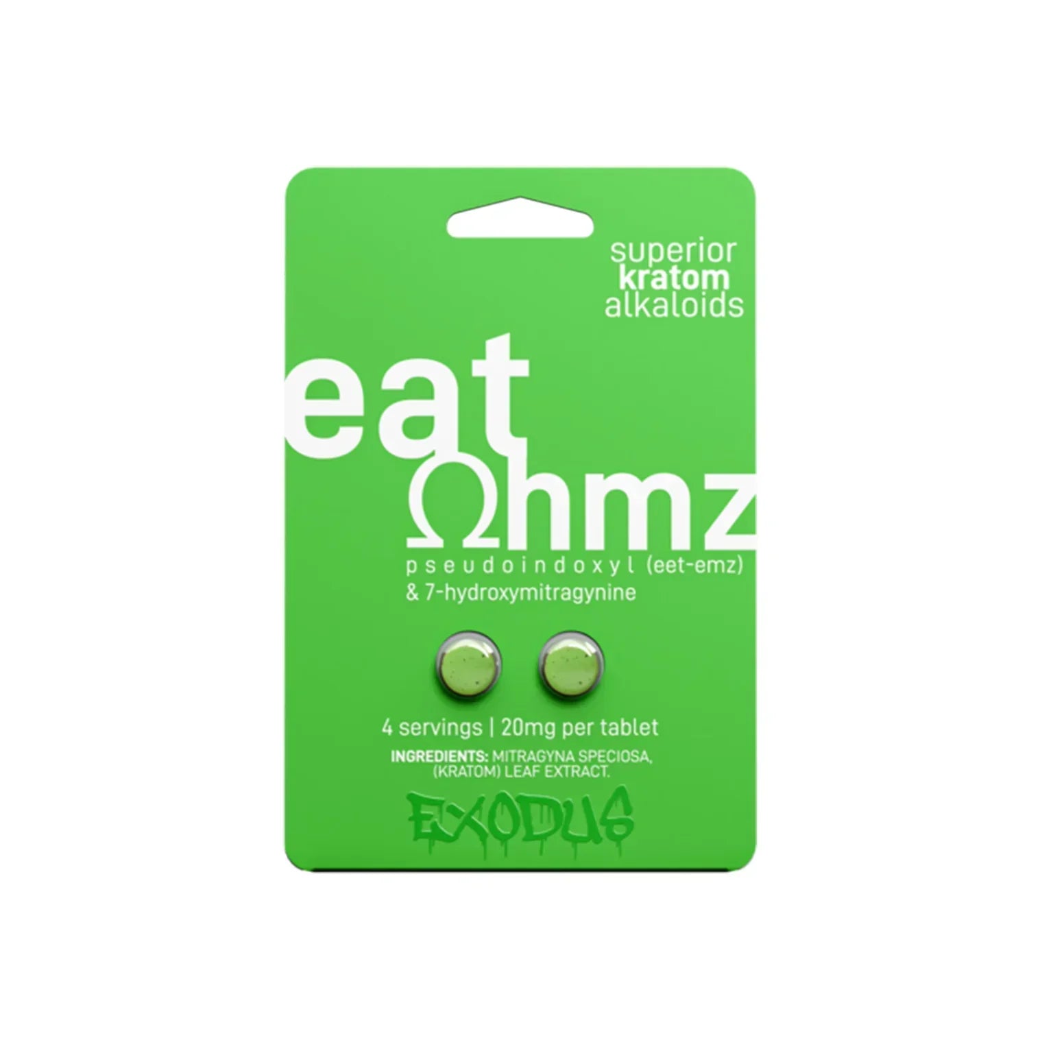 Eat Ohmz Pseudo + 7-OH Green Kratom Tablets – 40mg – 2pk - Coastal Kratom Co
