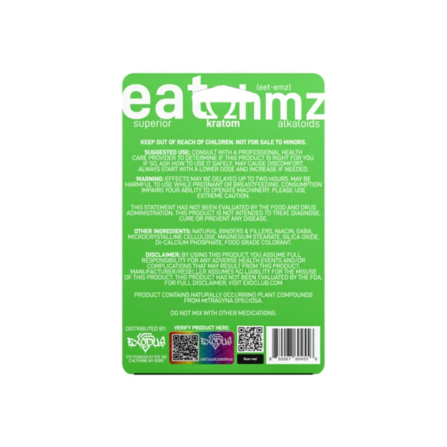 Eat Ohmz Pseudo + 7-OH Green Kratom Tablets – 40mg – 2pk - Coastal Kratom Co