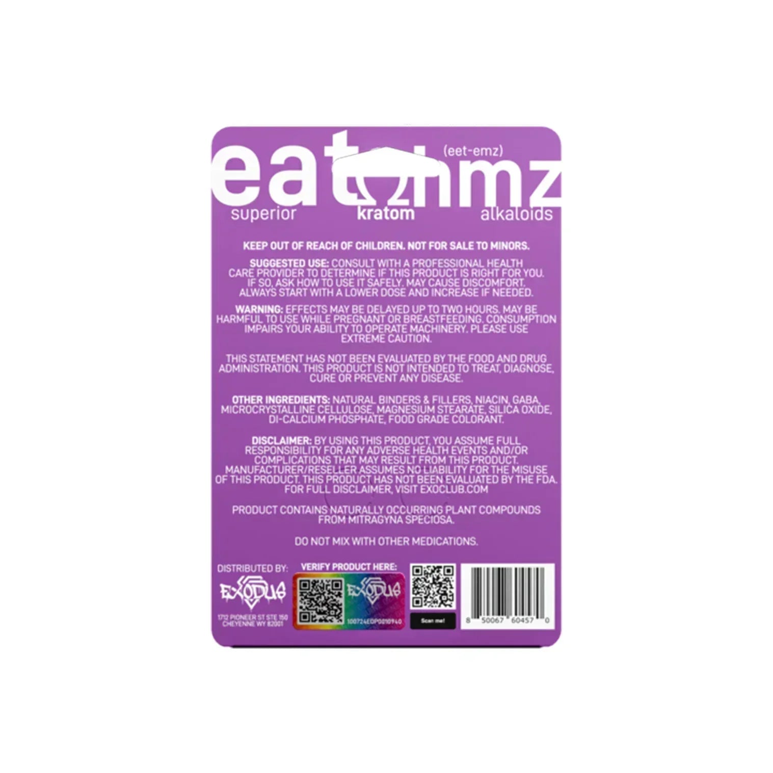 Eat Ohmz 7-OH 8-OH Red-OH Purple Kratom Tablets – 60mg – 2pk - Coastal Kratom Co