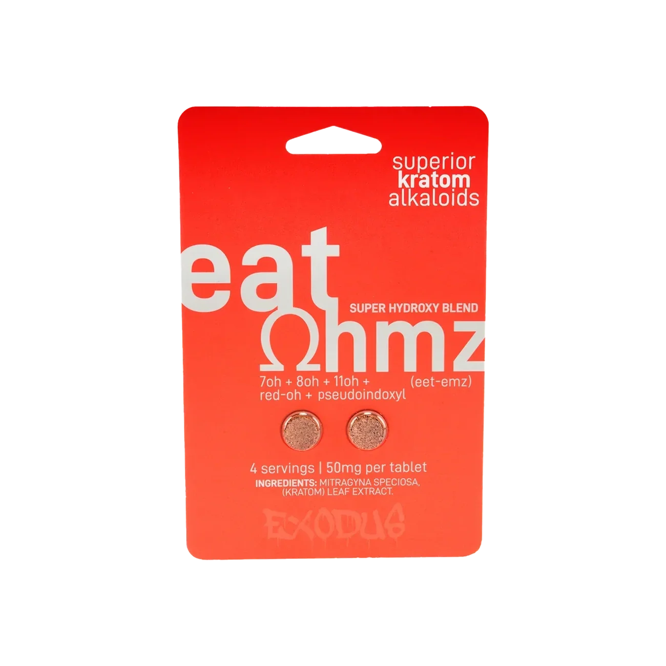 Eat Ohmz Super 7-Hydroxy Tablets 100mg 2Ct Exodus Labs Coastal Hemp Co