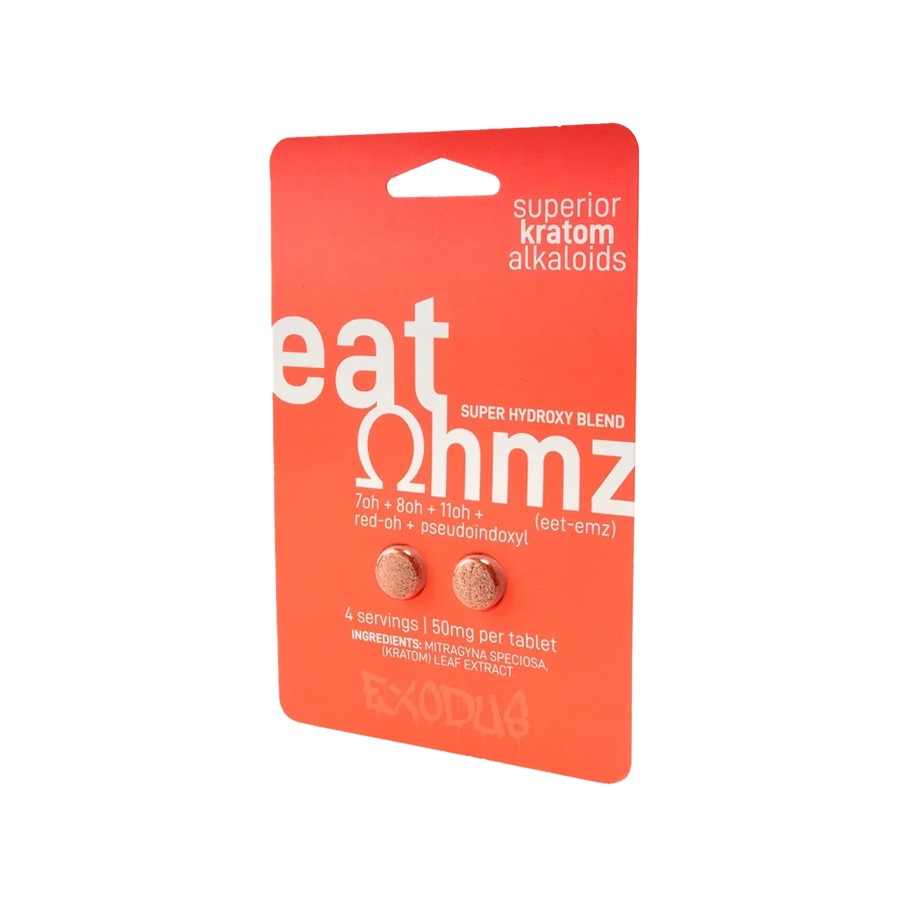 Eat Ohmz Super 7-Hydroxy Tablets 100mg 2Ct Exodus Labs Coastal Hemp Co