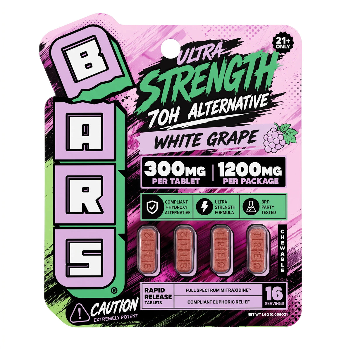 Tre House BARS Ultra Strength 7-OH Alternative Tablets (1200mg – 4 Count)