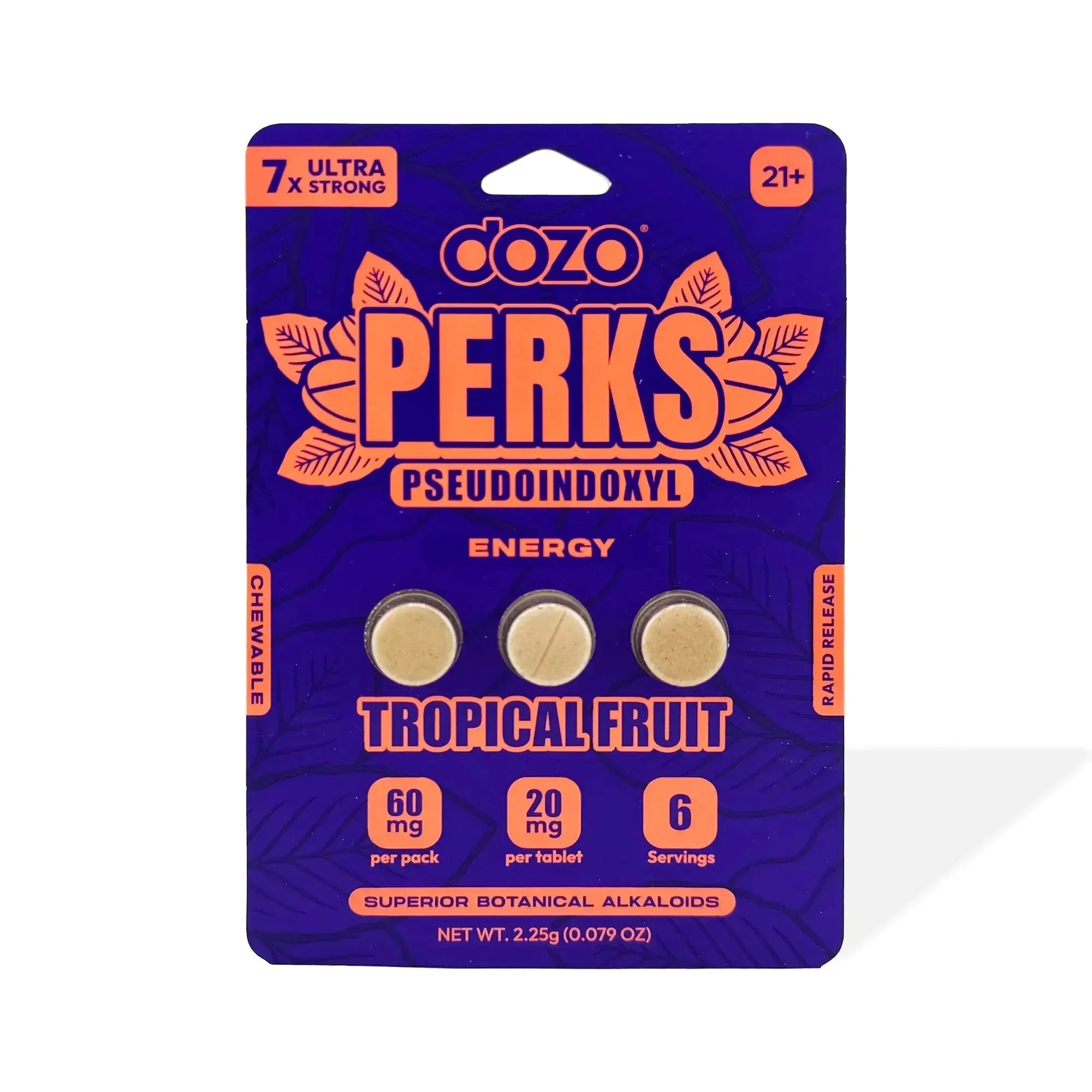 Dozo PERKS PSEUDOINDOXYL Tablets 60mg Display 10Ct - Coastal Kratom Co