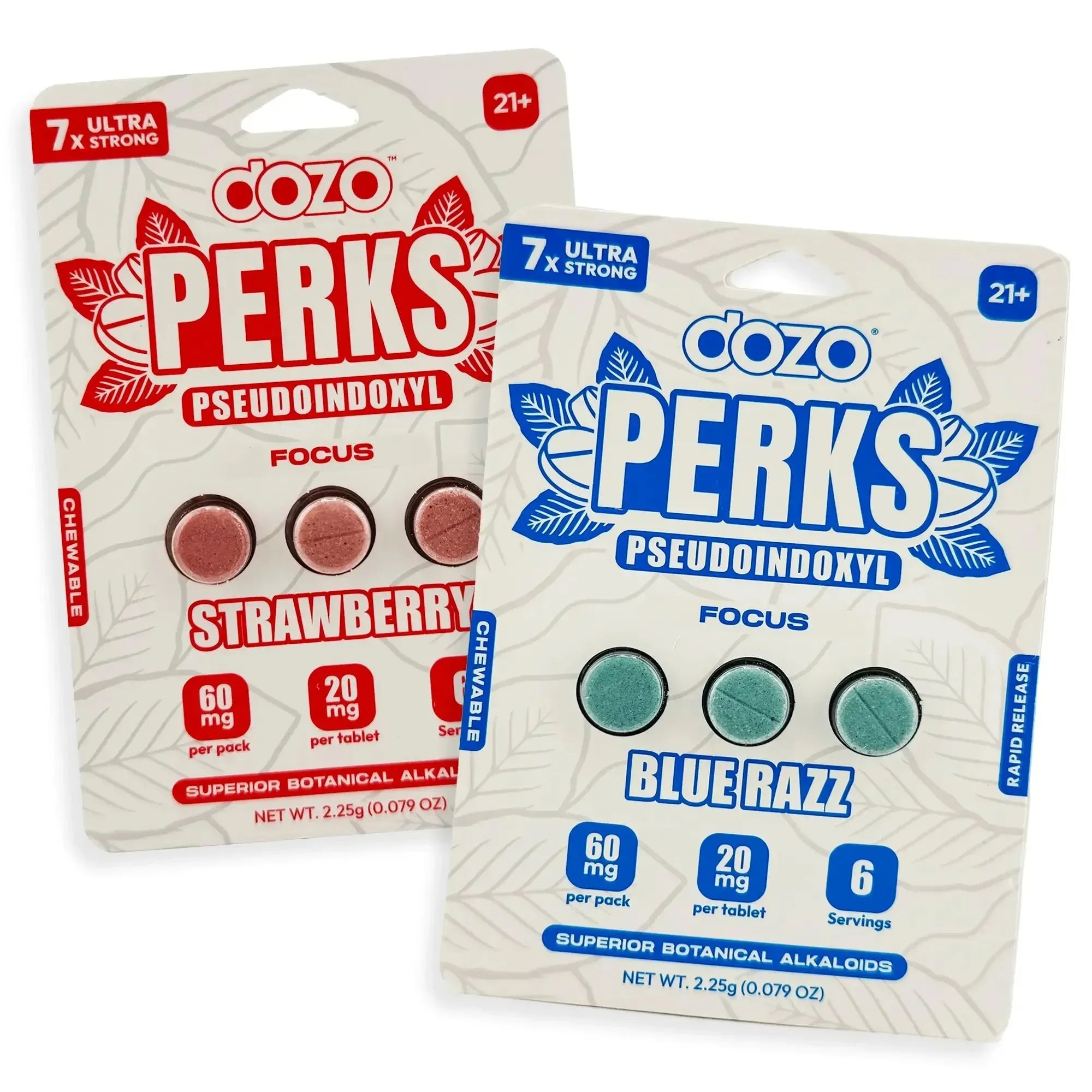 Dozo PERKS PSEUDOINDOXYL Tablets 60mg Display 10Ct - Coastal Kratom Co