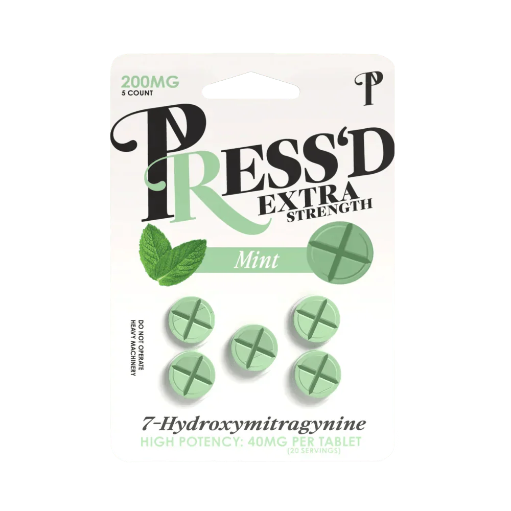 PRESS'D 7-Hydroxymitragynine Extra Strength Tablets 5-pk Trippy Sugar Coastal Hemp Co